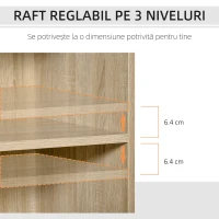 Vinsetto Dulap Imprimantă Birou Multifuncțional 80x40x72 cm, Dulap Joasă cu Sertare, Rafturi, 4 Roți, Culoare Stejar(m-4)
