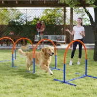 PawHut Four-Piece Portable Dog Agility Equipment - Blue(m-7)
