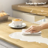 HOMCOM Aparador de Cocina Armario de Cocina 3 Estantes de Puerta Cajón Estantes Ajustables para Comedor 105x40x83 cm Blanco(m-6)