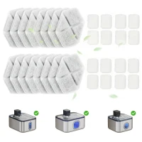 PawHut Set 16 filtri per fontana acqua per gatti e cani, Bianco(m-8)