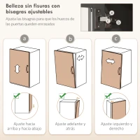 HOMCOM Alacena de Cocina Mueble Auxiliar de Cocina con 5 Puertas Estante Ajustable y Encimera de Microondas 100x40x180cm Gris(m-6)