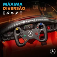 AIYAPLAY Carro Elétrico para Crianças Mercedes-AMG GT3 Evo12V com Controlo Remoto 2,4G e Motor Duplo 115x66x44 cm Laranja(m-8)