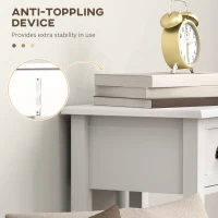 HOMCOM 2-Tier Side Tables Set of 2 with Drawer and Shelf, 2 Pieces Bedside Tables for Living Room and Hallway, White(m-6)