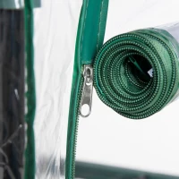 Outsunny 5 Tier Mini Greenhouse with Flower Stand, Outdoor Portable Green House Plant Shelter, Metal Frame, Transparent, 69 x 49 x 193cm(m-10)