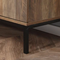 HOMCOM Aparador para Sala de Arrumação 2 Armários Prateleira Ajustável 3 Gavetas Estilo Contemporâneo 120x39,5x77 cm(m-10)