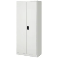 Vinsetto Cool Rolled Steel Tall Office Lockable Filing Cabinet, 2 Doors, 4 Internal Adjustable Shelves, Bookcase Cabinet Storage Unit, 80 L x 40 W x 184 cm(m-1)
