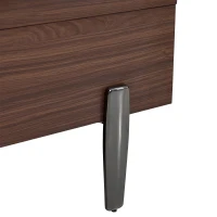 Tavolino da salotto moderno portaoggetti con cassetti e anta scorrevole, 105x50x41,5 cm, Marrone(m-7)