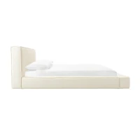 Olafur Super King Bed Frame with Support Slats Included, Bed Base with All Fixings and Step-by-Step Assembly, 249L x 240W x 94H cm, Cream(m-5)