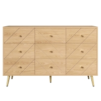 Comodă cu 9 sertare, Culoare naturală