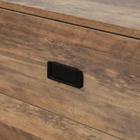 HOMCOM Aparador para Sala de Arrumação 2 Armários Prateleira Ajustável 3 Gavetas Estilo Contemporâneo 120x39,5x77 cm(m-8)