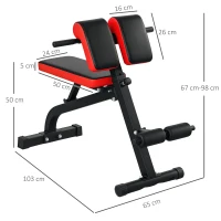 SPORTNOW Foldable Weight Bench - Multi-Functional Gym Bench Roman Chair for Bicep Curl, Hyper Back Extension, Push Up, and Full Body Weight Training Workout(m-3)