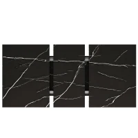 Telescopic Dining Table with Precision Telescopic Runners and Adjustable Feet, Space-Saving Desk for Seats 4-6, 120L x 75W x 75.5H cm, Black(m-11)