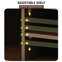 Durable Oval TV Unit with 2 Sliding Doors and 2-Tier Storage Shelves, High‑Legged TV Stand for Living Room, 175L x 40W x 40H cm, Oak(m-7)