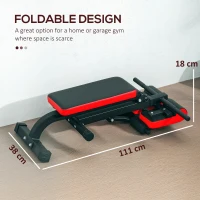 SPORTNOW Foldable Weight Bench - Multi-Functional Gym Bench Roman Chair for Bicep Curl, Hyper Back Extension, Push Up, and Full Body Weight Training Workout(m-5)