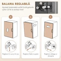 HOMCOM Dulap de Bucătărie cu Spațiu de Depozitare, 71" Alb(m-8)