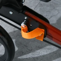 HOMCOM Cadru de mers pliabil din aluminiu pentru vârstnici cu scaun, 4 roți, înălțime reglabilă, frâne pe manetă, roșu și negru(m-5)