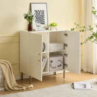 Madia moderna in MDF con spazio contenitivo versatile per soggiorno, camera da letto e ingresso, 80x36x90 cm, Bianco(m-5)