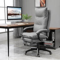 Vinsetto Kantoorstoel massage draaistoel massagefunctie directiestoel in hoogte verstelbaar grijs(m-13)