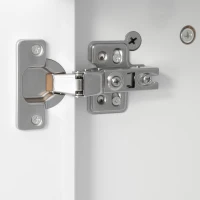 TV-Schrank mit 4 Türen, minimalistisches Design mit Holzmaserung und weißem Finish, 175x38x50 cm, Naturfarbe+Weiß(m-6)