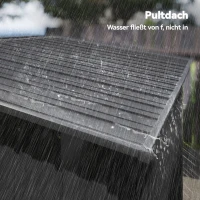 Outsunny Metall Gerätehaus 1,37 m², Geräteschuppen mit müheloser Montage Pultdach Schiebetür Lüftungen Handschuhen(m-7)