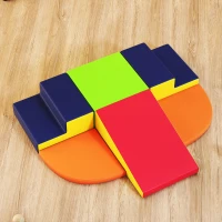 AIYAPLAY Conjunto de 6 Blocos de Espuma para Crianças com Base Antiderrapante para Escalar e Gatinhar Multicolor(m-9)