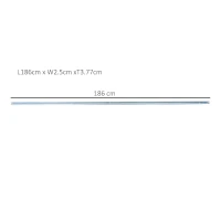 HOMCOM Shed Sliding Door Track System, Sliding Barn Door Kit Set, 6FT/186cm,for Single Wooden by Wood Roller Style Set-Silver(m-3)