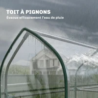 Outsunny Serre de Jardin, Petite Serre de Balcon étagères 3 niveaux en Bâche PVC et Châssis Acier, 143 x 46 x 165 cm, transparent(m-7)