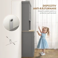 HOMCOM Dulap de Bucătărie cu Spațiu de Depozitare, 71" Alb(m-7)