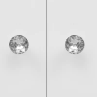 Credenza buffeti con 4 ante a specchio e maniglie in cristallo, 140x40x83 cm, Bianco(m-7)