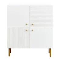 Madia moderna in MDF con spazio contenitivo versatile per soggiorno, camera da letto e ingresso, 80x36x90 cm, Bianco(m-2)