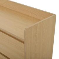Mueble zapatero móvil con separadores ajustables, 110x35x86 cm, Color natural(m-7)