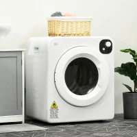 Vented Tumble Dryer, Portable Dryer with 7 Programmers, White(m-10)