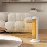 HOMCOM Termoventilatore Ceramico 2000W con 3 Temperature Regolabili, Timer 15H, Telecomando, Bianco(m-9)