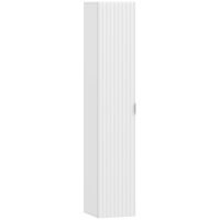 HOMCOM Mobile Bagno Sospeso a Colonna con Ripiani Regolabili e Chiusura Soft Close, 30x31.5x160 cm, Bianco