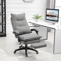 Vinsetto Kantoorstoel massage draaistoel massagefunctie directiestoel in hoogte verstelbaar grijs(m-2)