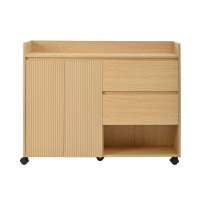 Dulap mobil pentru pantofi cu separatoare reglabile, 110x35x86 cm, Culoare naturală