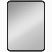 HOMCOM Rectangular Wall Mirror with HD Glass - Black(m-1)