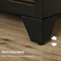 Homcom Dulap Metalic – Stil Industrial cu 1 Usa, Design Vintage(m-6)