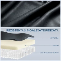 HOMCOM Fotoliu Relax Reclinabil cu 8 Puncte de Masaj și Încălzire, Negru(m-7)