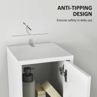 HOMCOM 178 cm Narrow Tall Bathroom Cabinet - White(m-6)