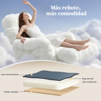 HOMCOM Sillón Relax Levanta Personas Sillón Elevador con Control Remoto Reclinación Eléctrica 160° Reposapiés 76x90x105cm Azul(m-6)