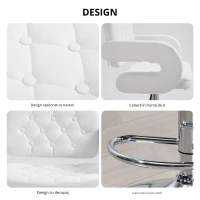 HOMCOM Scaun inalt de bar cu Spatar si Brate, Reglabil, Rotativ(m-6)