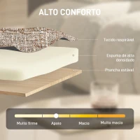 HOMCOM Poltrona de Sala com Assento Rotativo Revestida em Tecido Linho Assento Amplo Acolchoado Espesso Pés de Metal Bege(m-5)