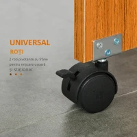 HOMCOM masa de pranz, pliabila cu roti, 120x80x73cm(m-7)