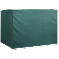 Outsunny Hollywoodschaukel Abdeckung 3 Sitzer, Wasserdicht Winterfest Schutzhülle für Gartenschaukel, Winddicht UV-Beständig Abdeckplane für Gartenmöbel, Hängesessel, 215 x 155 x 150 cm Grün