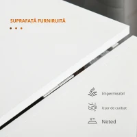 HOMCOM masa de pranz, pliabila cu roti, 120x80x73cm(m-5)