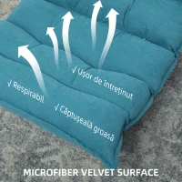 HOMCOM Fotoliu de Podea Relaxant Rotativ 360° cu Spătar Reglabil în 5 Poziții, 62x70x95 cm, Gri(m-6)