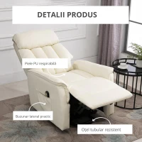 Homcom Fotoliu Relax cu Functie de Ridicare si Telecomanda(m-7)