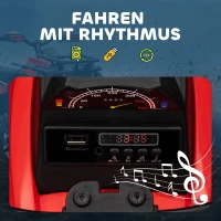 HOMCOM Elektrische kinderquad kindermotor 3-8 km/u 45 minuten bedrijfstijd LED-licht(m-6)