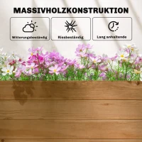 Outsunny Podwyższone grządko z kratownicą i daszkiem, do kwiatów, owoców, warzyw, ziół, 110 x 44 x 181 cm, drewno, pomarańczowy(m-7)